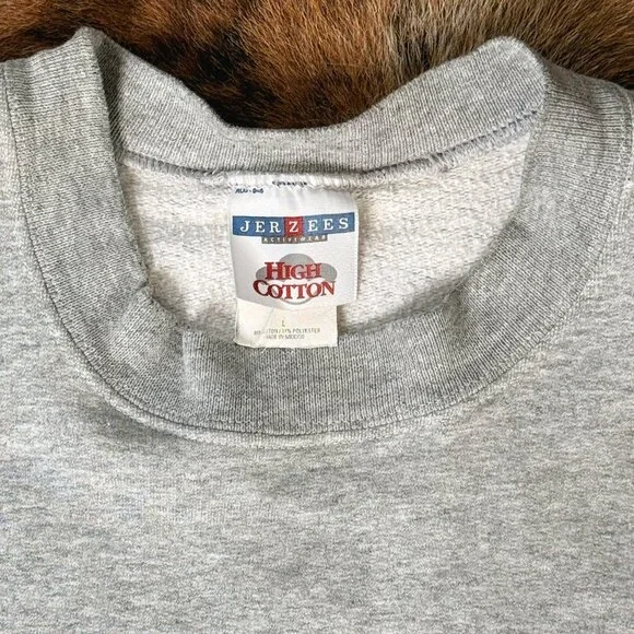 Retro 90's PRCA Prairie Pro Rodeo Circuit Gray Crewneck Sweatshirt Unisex Large - Picture 5 of 8